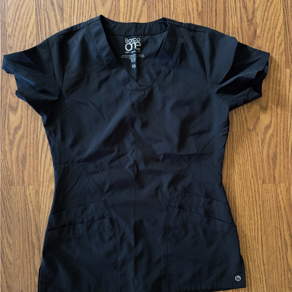 Barco Uniforms Black Fitted Short Sleeve Tee
